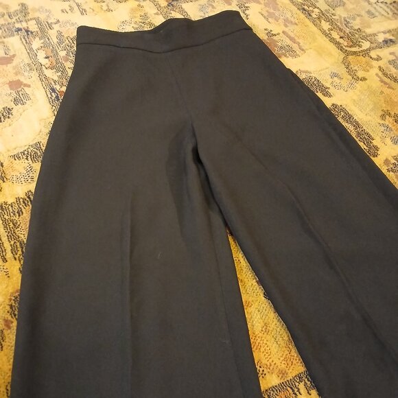 NWOT ZARA Black High Waist Wide Leg Dress Trousers Size S - Picture 9 of 11